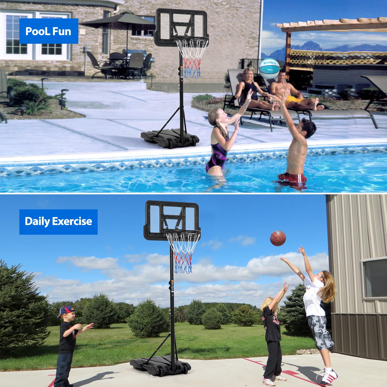 Ring Basket Anak, Tinggi Dapat - Kids Outdoor Basketball Hoop ulasan dan harga